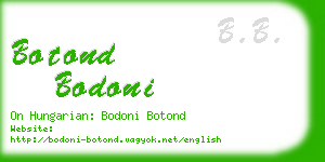 botond bodoni business card